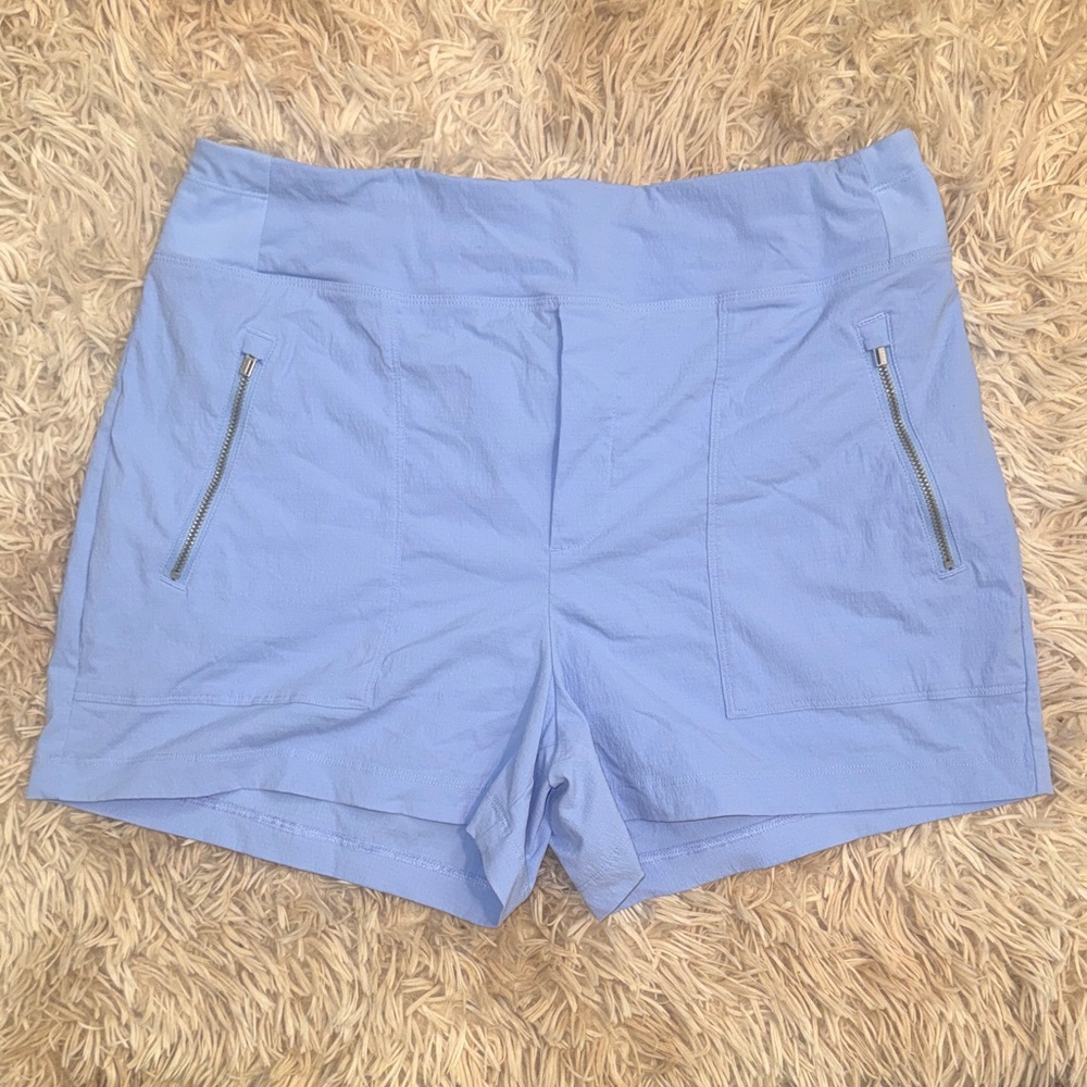 Athleta High Waist Light Blue Athletic Shorts - 10